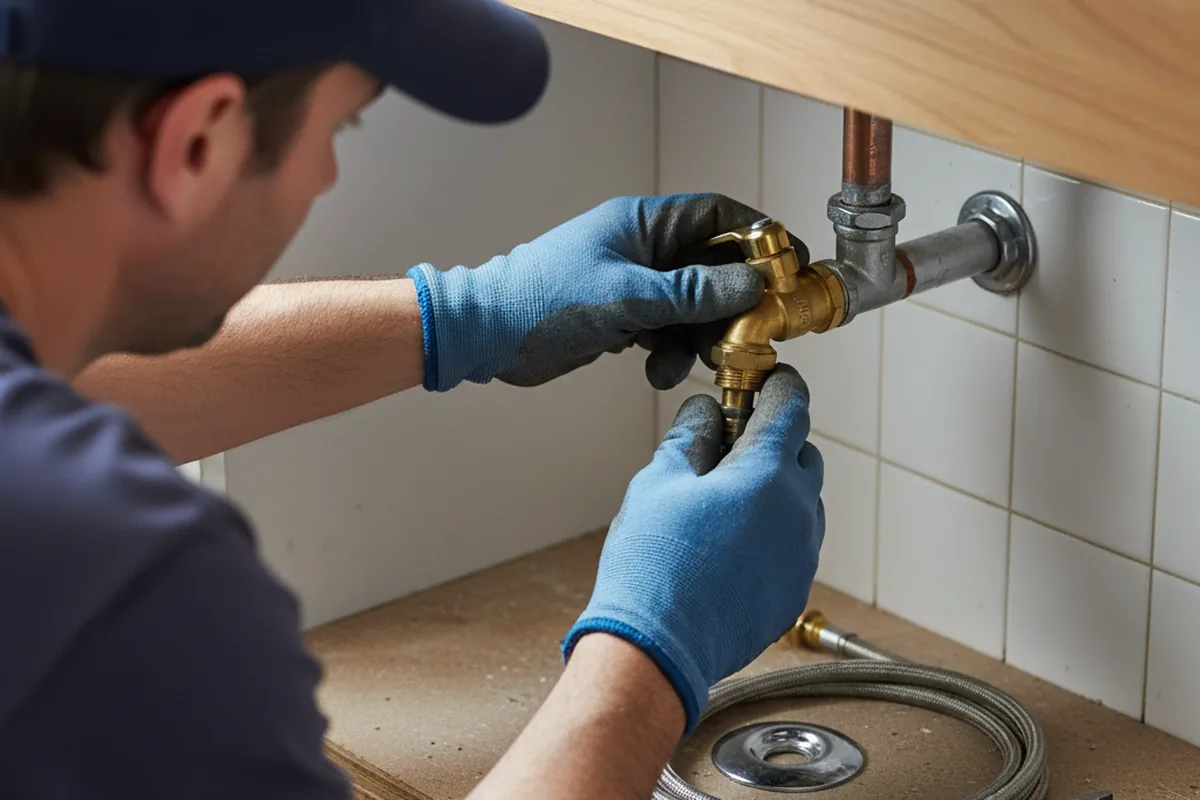 Shutoff valve and fitting work during Faucet and Fixture Repair in Assawoman